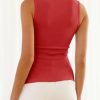 Womens Button Down Tank Tops Summer Sleeveless Vest Tops Trendy Ribbed Fitted Going Out Shirts