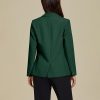 Dressy Blazers for Women Button Long Sleeve Lapel Business Casual Outfits Office Work Suit Blazer with Pockets