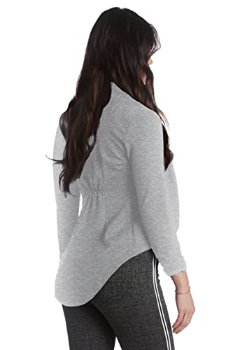 Womens Casual Work High Low Blazer Jacket - JK45590