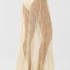 Womens Lace Maxi Skirt Summer High Low Asymmetrical Sheer Y2K Sexy Beach Cover-up Long Skirts
