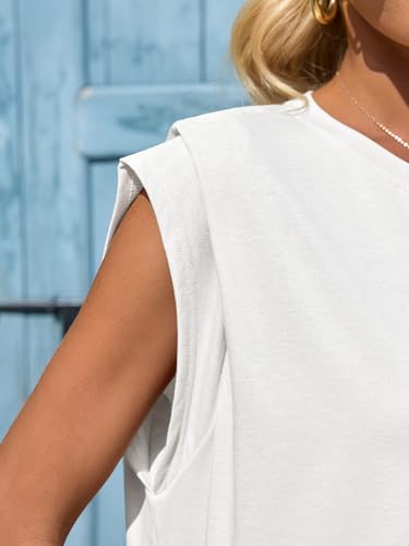 Womens Cap Sleeve Tank Tops Boat Neck Loose Fit Tshirts Summer Casual Basic Tee Shirts
