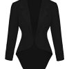 Womens Casual Work High Low Blazer Jacket - JK45590