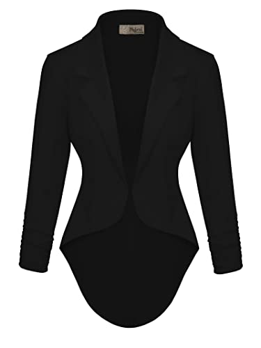 Womens Casual Work High Low Blazer Jacket - JK45590