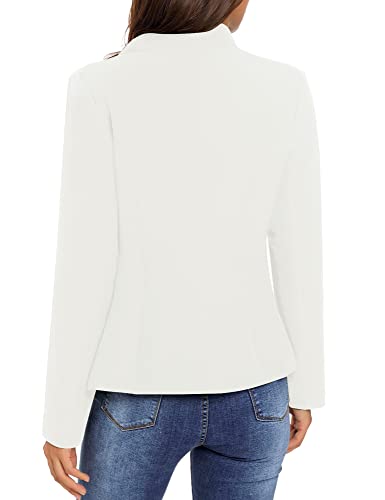 Women's Open Front Long Sleeves Work Blazer Casual Buttons Jacket Suit