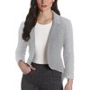 Womens Casual Work High Low Blazer Jacket - JK45590