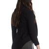 Womens Casual Work High Low Blazer Jacket - JK45590