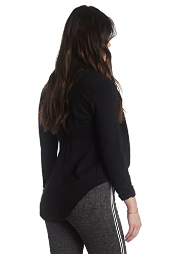 Womens Casual Work High Low Blazer Jacket - JK45590