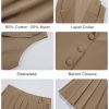 Womens Summer 2 Piece Outfits V Neck Blazer Vest Matching Sets and Mini Pleated Skirts