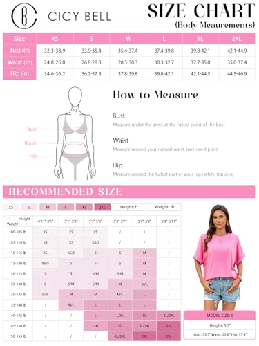 Womens Oversized Short Sleeve Tshirts Summer Casual Round Neck Tops Loose Fit Boxy Basic Tee Shirts