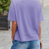 Womens Summer V Neck T Shirts Casual Short Sleeve Flowy Tops Cute Loose Fit Basic Tees