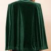 Women's Velvet Cape Blazer Jackets Casual Split Long Sleeve Open Front Coat
