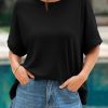 Womens Oversized Short Sleeve Tshirts Summer Casual Round Neck Tops Loose Fit Boxy Basic Tee Shirts