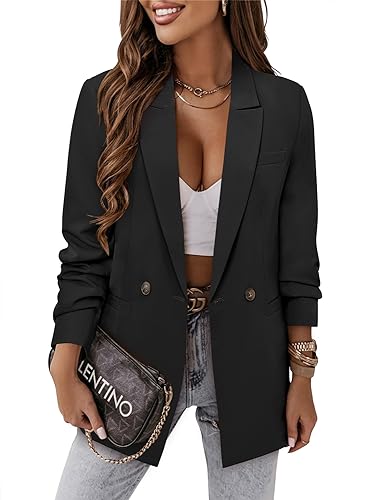 Women Business Casual Blazer Jacket Fashion with Lined Work Professional Suit Jacket