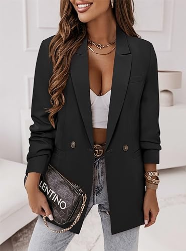 Women Business Casual Blazer Jacket Fashion with Lined Work Professional Suit Jacket
