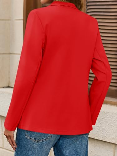 Womens Casual Knit Blazer Long Sleeve Open Front Blazers Stretchy Work Office Suit Jackets with Pockets