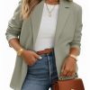 Womens Casual Knit Blazer Long Sleeve Open Front Blazers Stretchy Work Office Suit Jackets with Pockets