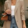 Womens Business Casual Blazers Long Sleeve Button Down Work Suit Jackets Lapel Collared Lightweight Blazer
