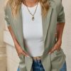 Womens Casual Knit Blazer Long Sleeve Open Front Blazers Stretchy Work Office Suit Jackets with Pockets