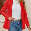 Womens Casual Knit Blazer Long Sleeve Open Front Blazers Stretchy Work Office Suit Jackets with Pockets