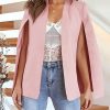 Women's Casual Cape Blazer Jackets Split Sleeve Open Front Elegant Evening Party Workwear