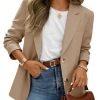 Womens Business Casual Blazers Long Sleeve Button Down Work Suit Jackets Lapel Collared Lightweight Blazer