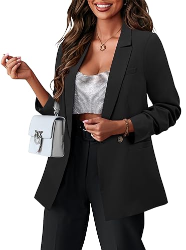 Women Business Casual Blazer Jacket Fashion with Lined Work Professional Suit Jacket