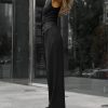 Women's 2 Piece Outfits Sleeveless Tie Waist Suit Vest and Wide Leg Pants Business Casual Blazer Sets