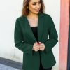 Dressy Blazers for Women Button Long Sleeve Lapel Business Casual Outfits Office Work Suit Blazer with Pockets