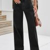 Womens Wide Leg Jeans High Waisted Stretchy Baggy Loose Denim Casual Pants with Pockets