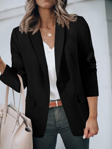 Womens Work Blazers Long Sleeve Open Front Suit Jackets 2025 Business Casual Outfits