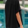 Womens Oversized Short Sleeve Tshirts Summer Casual Round Neck Tops Loose Fit Boxy Basic Tee Shirts