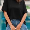 Womens Oversized Short Sleeve Tshirts Summer Casual Round Neck Tops Loose Fit Boxy Basic Tee Shirts