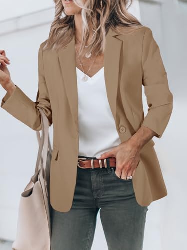 Womens Work Blazers Long Sleeve Open Front Suit Jackets 2025 Business Casual Outfits