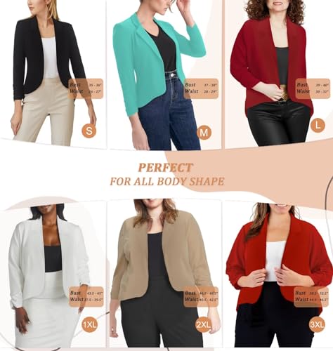 Womens Casual Work High Low Blazer Jacket - JK45590