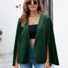 Women's Velvet Cape Blazer Jackets Casual Split Long Sleeve Open Front Coat