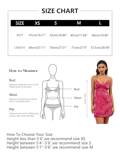 Women Sequin Sparkly Rhinestone Mini Dress Sleeveless Backless Deep V Neck Glitter Short Cami Dress Party Clubwear